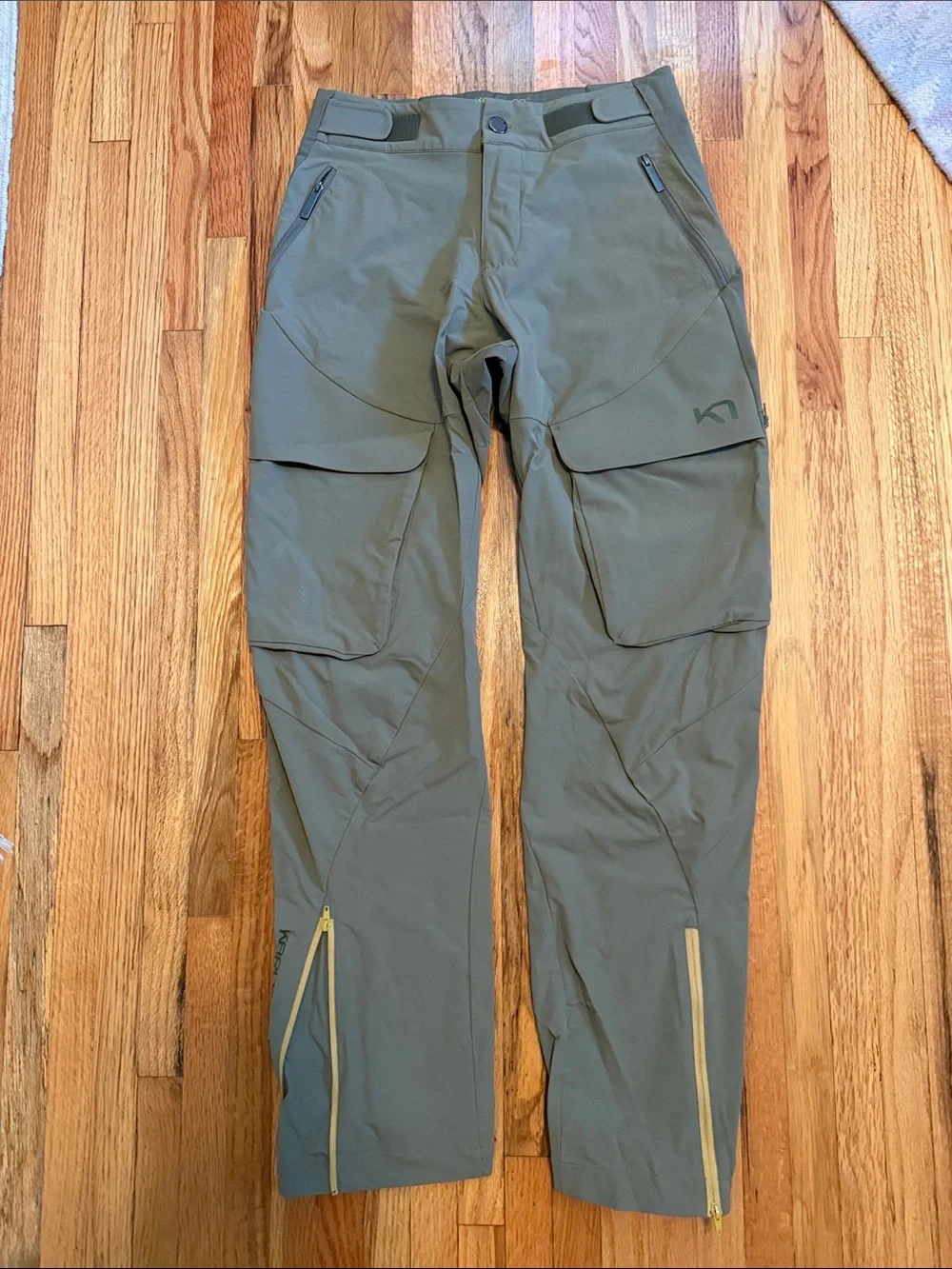 Kari Traa Olive Green Cargo Pants with Zip Details
